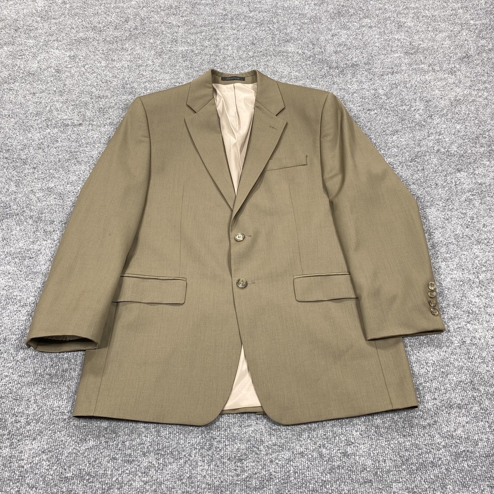 Lauren Ralph Lauren Suit Jacket‎ Mens 40 Beige Wool Classic Two-Button 2-Piece